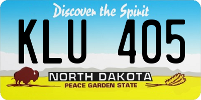 ND license plate KLU405