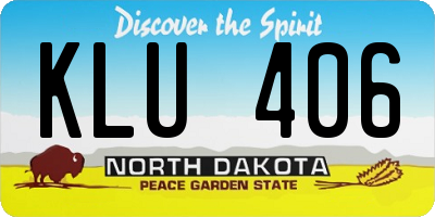 ND license plate KLU406