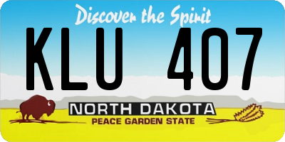 ND license plate KLU407
