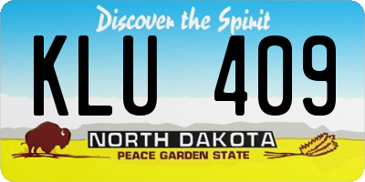 ND license plate KLU409