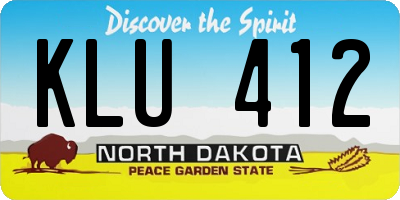 ND license plate KLU412