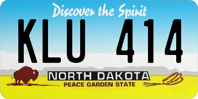 ND license plate KLU414
