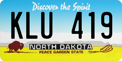 ND license plate KLU419