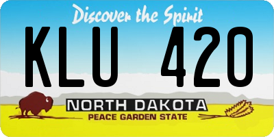 ND license plate KLU420