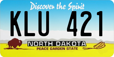 ND license plate KLU421