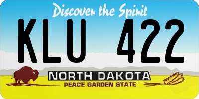 ND license plate KLU422