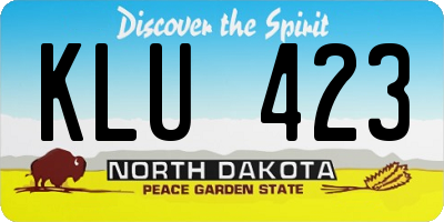 ND license plate KLU423