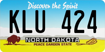 ND license plate KLU424