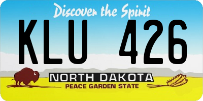 ND license plate KLU426