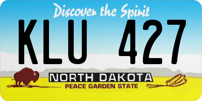 ND license plate KLU427