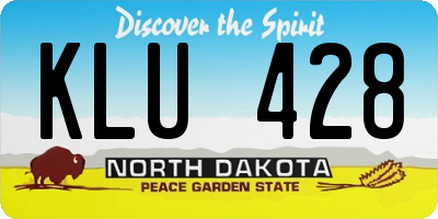 ND license plate KLU428