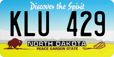 ND license plate KLU429