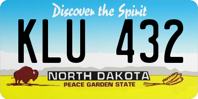 ND license plate KLU432