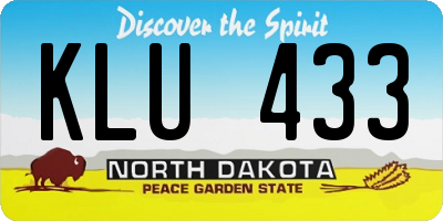 ND license plate KLU433