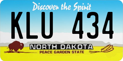 ND license plate KLU434