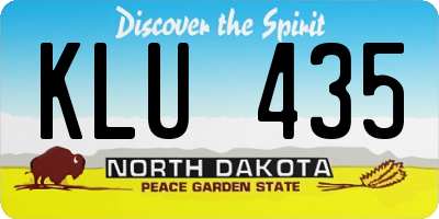 ND license plate KLU435