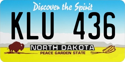 ND license plate KLU436