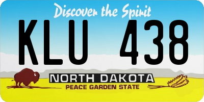 ND license plate KLU438