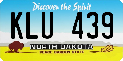 ND license plate KLU439