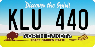 ND license plate KLU440