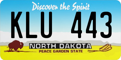 ND license plate KLU443
