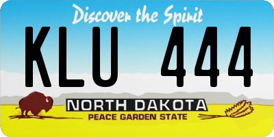 ND license plate KLU444