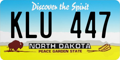 ND license plate KLU447
