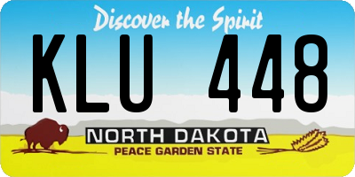 ND license plate KLU448