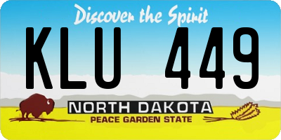 ND license plate KLU449