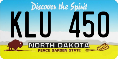 ND license plate KLU450