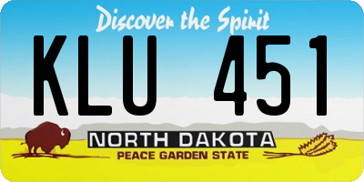 ND license plate KLU451