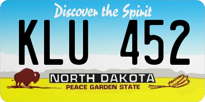 ND license plate KLU452