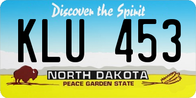ND license plate KLU453