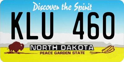 ND license plate KLU460