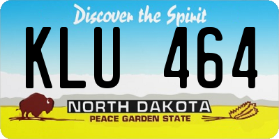 ND license plate KLU464