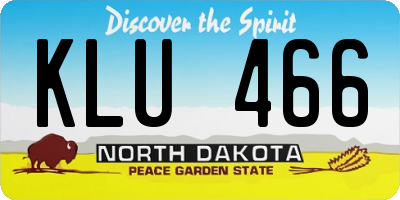 ND license plate KLU466