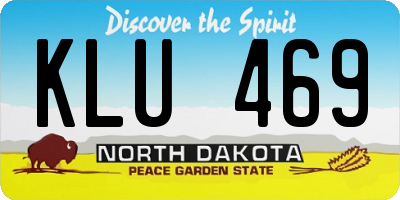 ND license plate KLU469