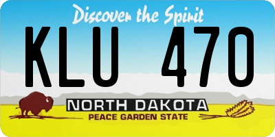 ND license plate KLU470