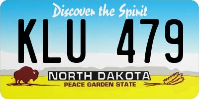 ND license plate KLU479