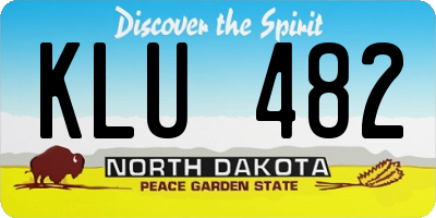 ND license plate KLU482
