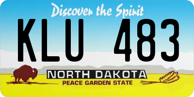 ND license plate KLU483