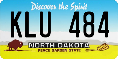 ND license plate KLU484