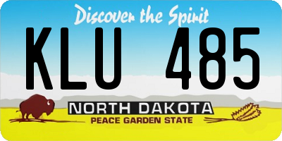 ND license plate KLU485