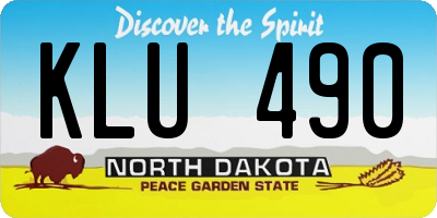 ND license plate KLU490