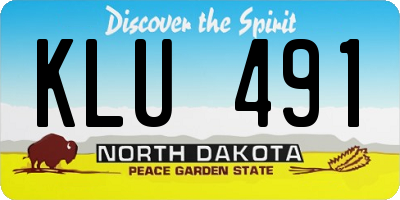 ND license plate KLU491