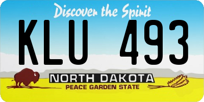 ND license plate KLU493
