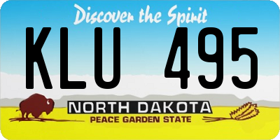 ND license plate KLU495