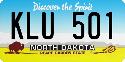 ND license plate KLU501
