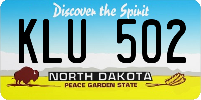 ND license plate KLU502