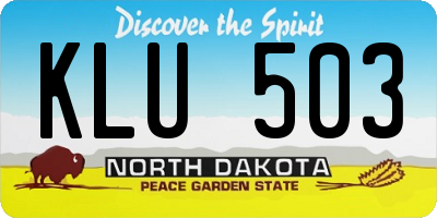 ND license plate KLU503